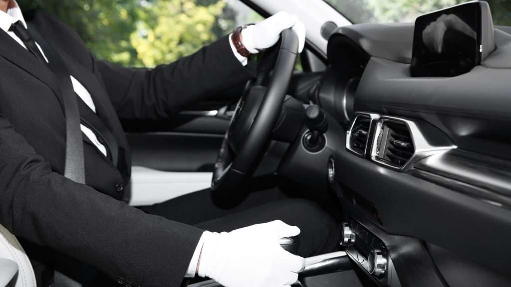 chauffeur car driving with safety
