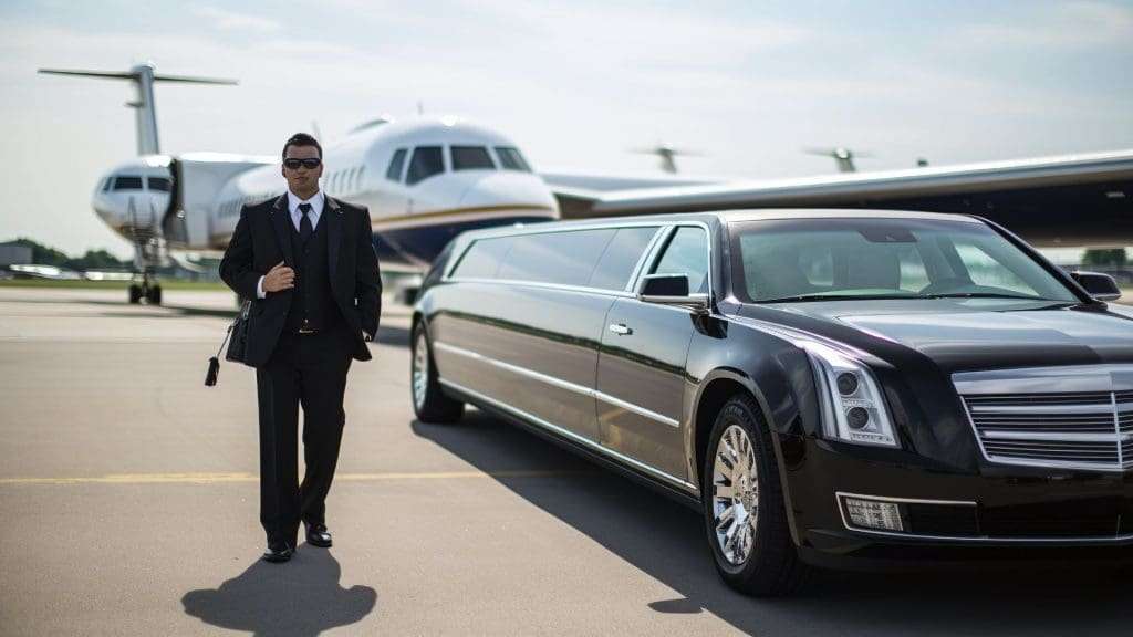 Luxury travel with Corporate Chauffeurs Gold Coast in limousine.