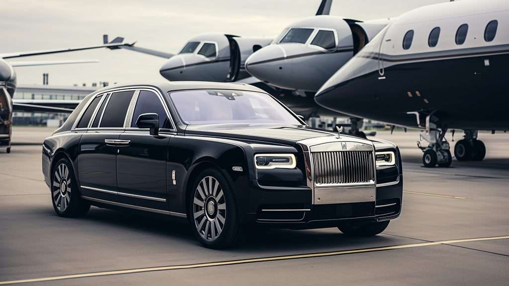 Parked car at Brisbane Airport for transfers.