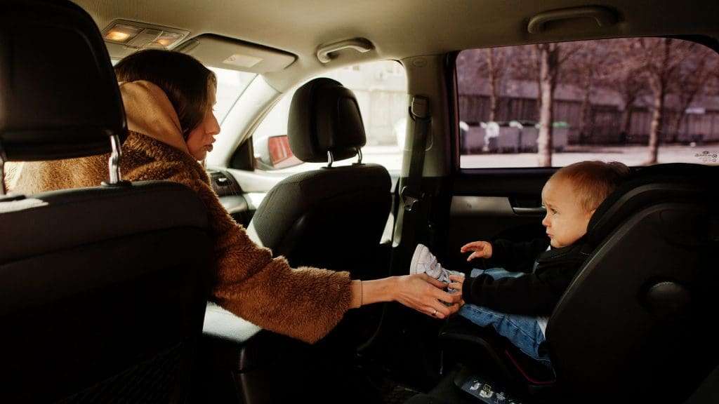 Luxury chauffeur hire with baby seat.