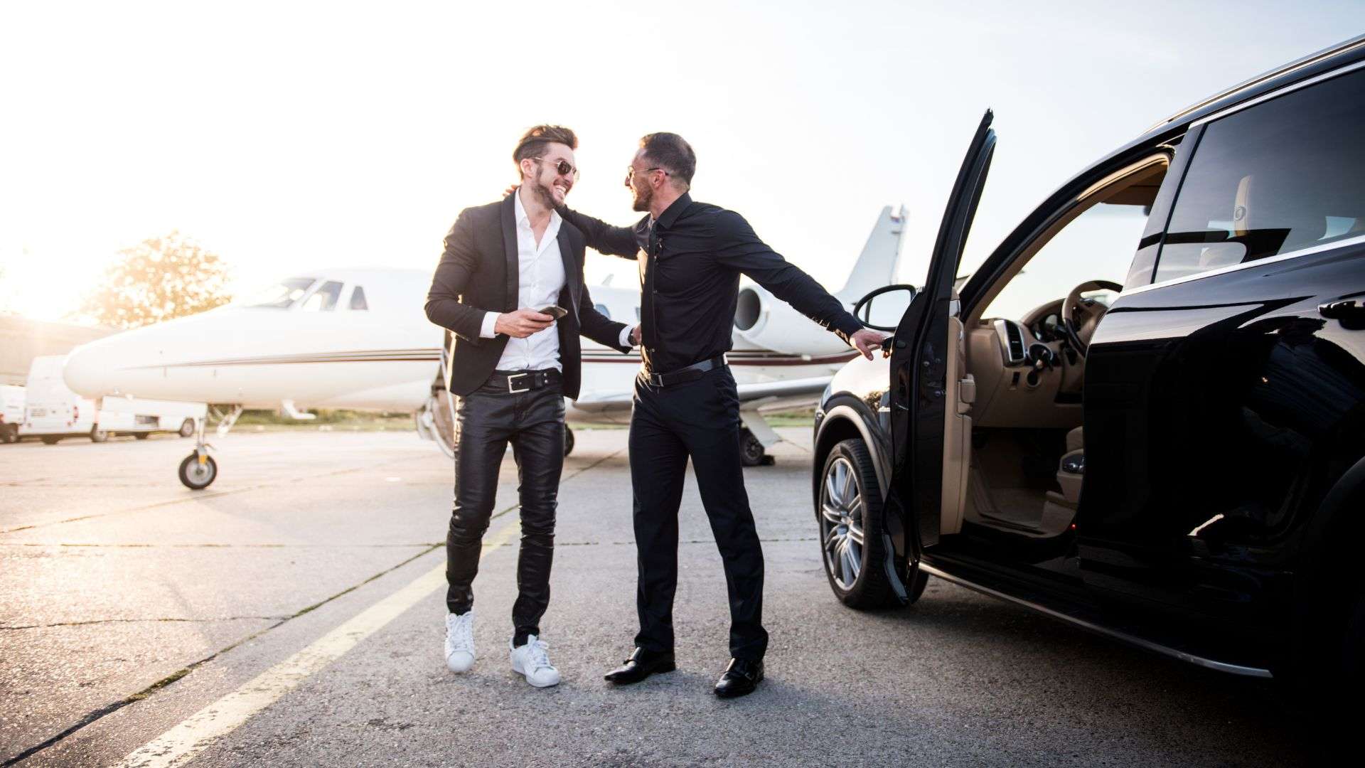 Airport Chauffeur Service private jet arrival greeting